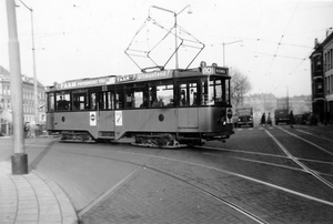 488, lijn 10, Zaagmolenbrug, 29-1-1957 (J. Oerlemans)