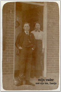 mijn vader en tante Saar.(1920, ?)