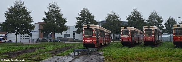 Trams vanuit de opslag naar de recycling, 14 november 2016