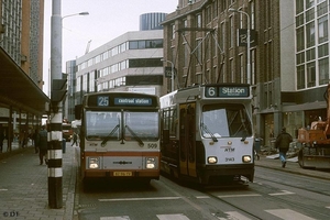 Bus 509 en GTL 3143 in de Grote Marktstraat 26-02-1997