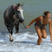 wallpaper-of-a-woman-with-horse-in-the-sea-hd-horses-wallpapers