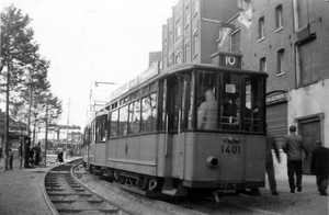 1401, lijn 10, Linker Rottekade, 23-6-1955 (H. Kaper)