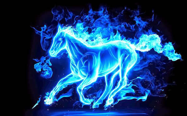 schwarzen-hintergrund-mit-blauen-neonlicht-pferd