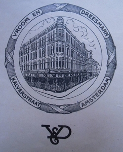 Het V&D-pand in de Kalverstraat, dat geopend werd in 1912