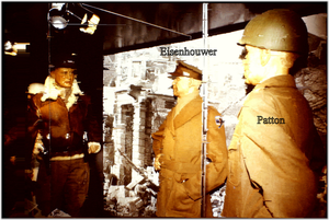 Generaal Eisenhouwer en Patton. (Bastogne museum)