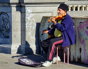 street musician Noorderterras Antwerp