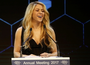 Shakira - Receiving the Crystal Award at the annual meeting of th
