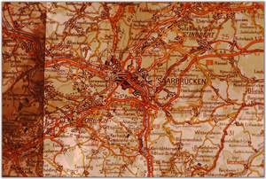 kaart van Saarbrucken