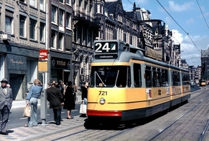 GVB 721 Amsterdam Rokin 1977.