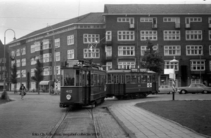 Op Europaplein richting Scheldeplein lag nog in 1960 een spoor