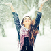 winter-wallpaper-hd-with-a-girl-in-snow
