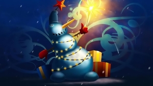 Christmas_snowman_1366x768_netbook