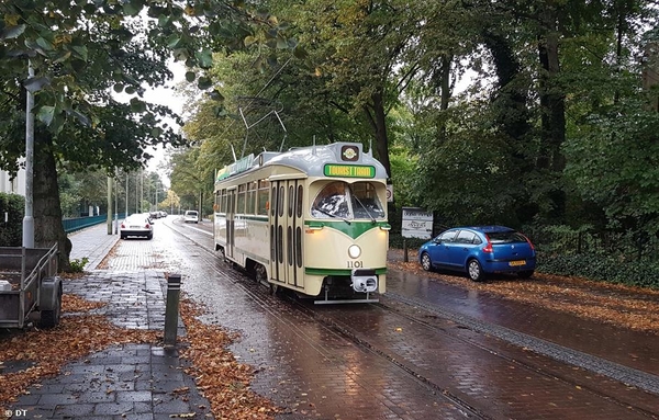 Lijnverkenning met Tourist Tram PCC 1101    (7 oktober 2017)