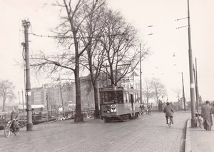 Motorrijtuig 521, lijn 9, Geldersekade, 1-3-1959