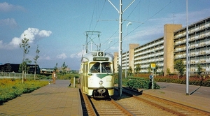 Leidschendam, Tram 6 Graaf Willem de Rijkelaan..1974