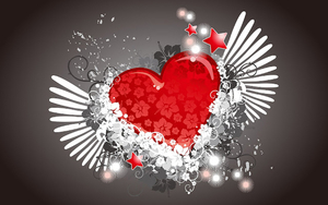 hd-liefde-wallpaper-met-een-rood-hartje-en-een-grijze-achtergrond