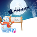 hd-3d-kerst-wallpaper-met-3d-sneeuwpop-en-de-kerstman-met-slee-en