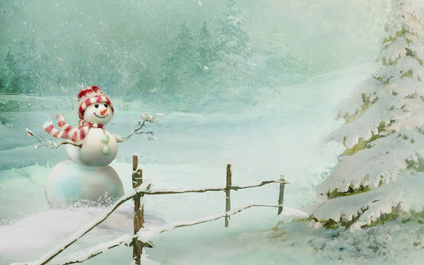 3d-winter-wallpaper-met-een-winterlandschap-met-sneeuwpop