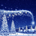 blauwe-kerst-wallpaper-met-kerstbomen-en-een-dorp