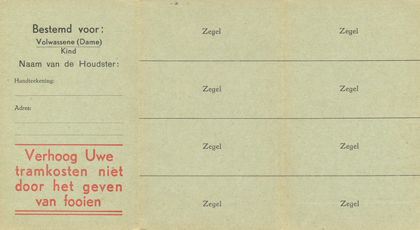 Dagkaart GTU Utrecht vrouw