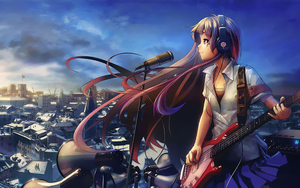 anime-vrouw-met-een-gitaar-koptelefoon-en-microfoon-hd-anime-wall