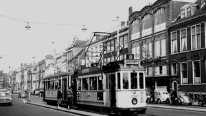 296 Prinsengracht eind jaren vijftig. Tramlijn 6.