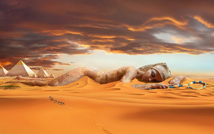 hd-3d-fantasie-achtergrond-met-een-groot-standbeeld-in-de-woestij