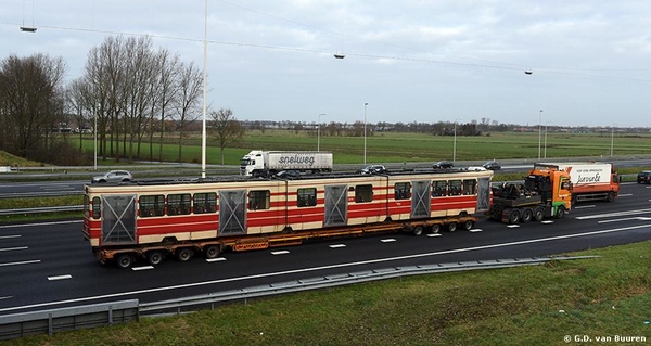 GTL's 3075 vertrokken uit Den Haag    (22 januari 2018)