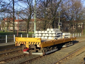 HTM werkwagen H31 aan het eindpunt Kraayenstein