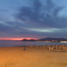 22 6 NOV 08  Zonsondergang aan het strand van Benidorm