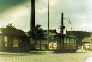 208, lijn 15, Ruigeplaatbrug, 1957 (Coll. Stichting RoMeO)