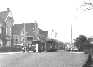 413, inrukkende lijn 5, 's-Gravenweg, 1938 (Coll. Stichting RoMeO