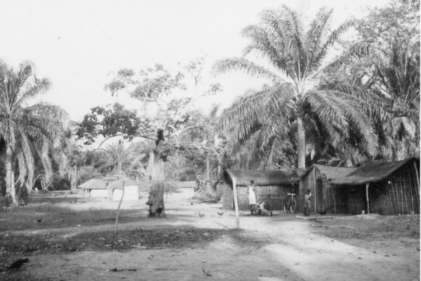 1953: typisch dorp in  beneden Kongo
