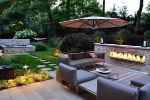 back-yard-landscape-with-outdor-furniture-on-wooden-deck-plus-fir