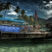 198606-HDR-boat-palm_trees-island-clouds