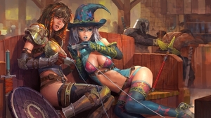 fantasy-art-fantasy-girl-anime-weapon-witch-sword-RPG-couple-boob