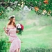 Beautiful-girl-swing-with-flowers-bouquet-wallpapers
