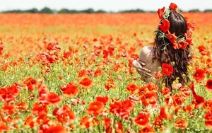 girl-field-flowers-poppies-wreath-fwdlig
