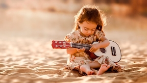 Cute-Little-Guitarist-Girl-HD-Wallpaper