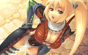 37029-anime-Monster_Hunter_Frontier-cleavage-blonde