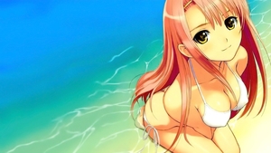 illustration-eyes-long-hair-anime-anime-girls-water-beach-smiling