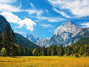 Alpes-mountains-blue-sky-clouds-grass-forest-autumn_1920x1440