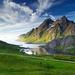 Green-mountains-and-lake-in-norway-widescreen-high-resolution-wal