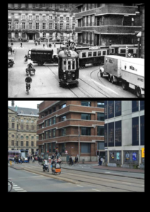 Raadhuisstraat (toen & nu) Amsterdam