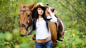 15675-girl-with-a-horse-in-the-woods-1920x1080-girl-wallpaper
