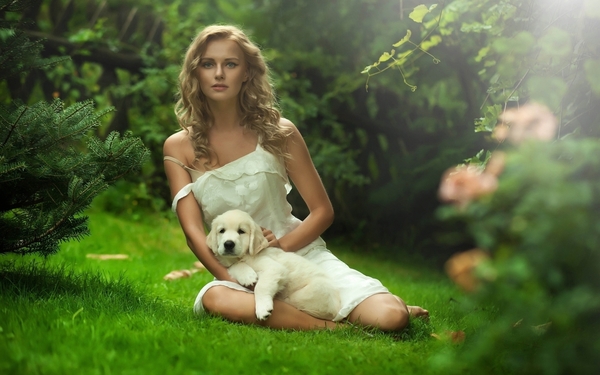 blondes-women-nature-sun-trees-grass-dogs-white-dress-cool-guy-19