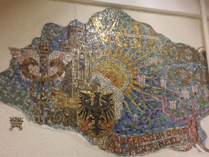 een prachtig mozaiek stuk in Deventer bij de V&D.