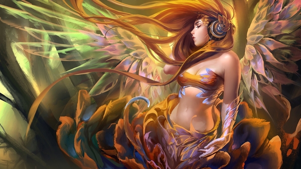 music-wings-girl-art-1080P-wallpaper