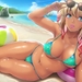 anime-girls-bikini-cameltoe-underboob-long-hair-glasses-beach-leg