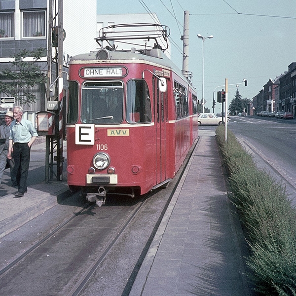 Op 16-04-1974excursie naar het trambedrijf van Aachen. Dit trambe